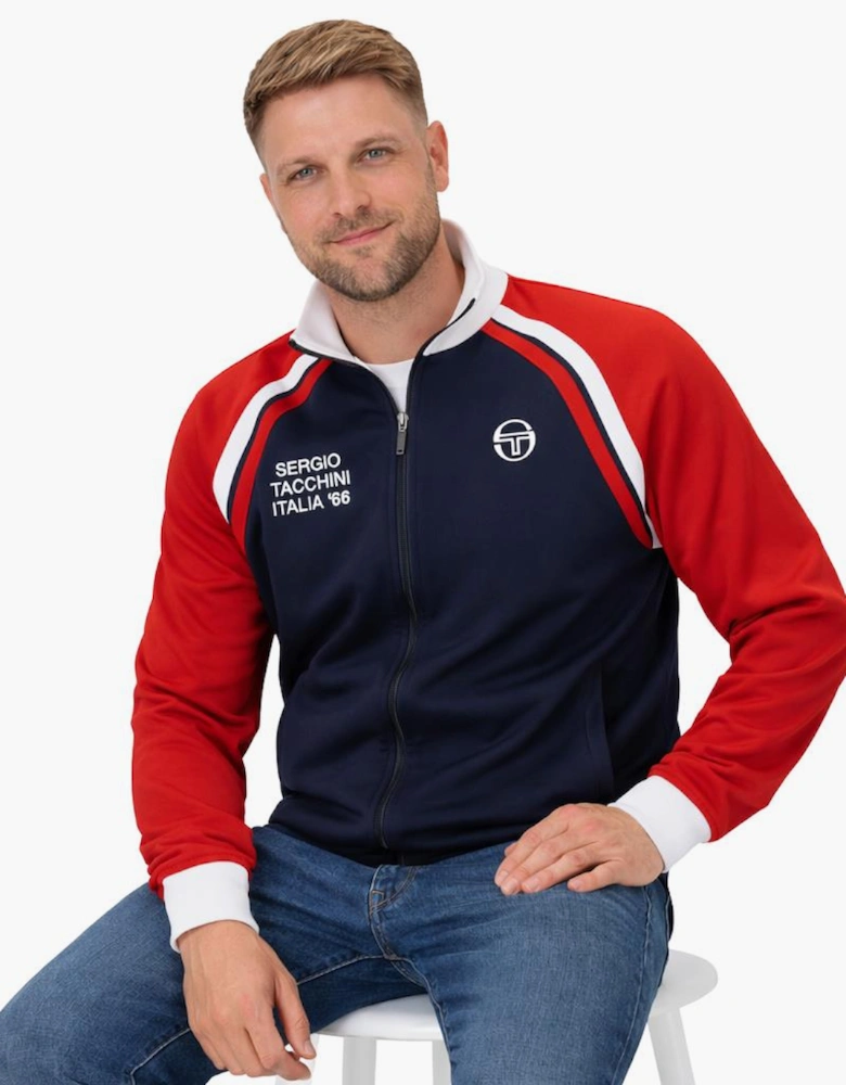 Ghibli Davis Track Top Jacket Maritime Blue/Adrenaline Rush/White