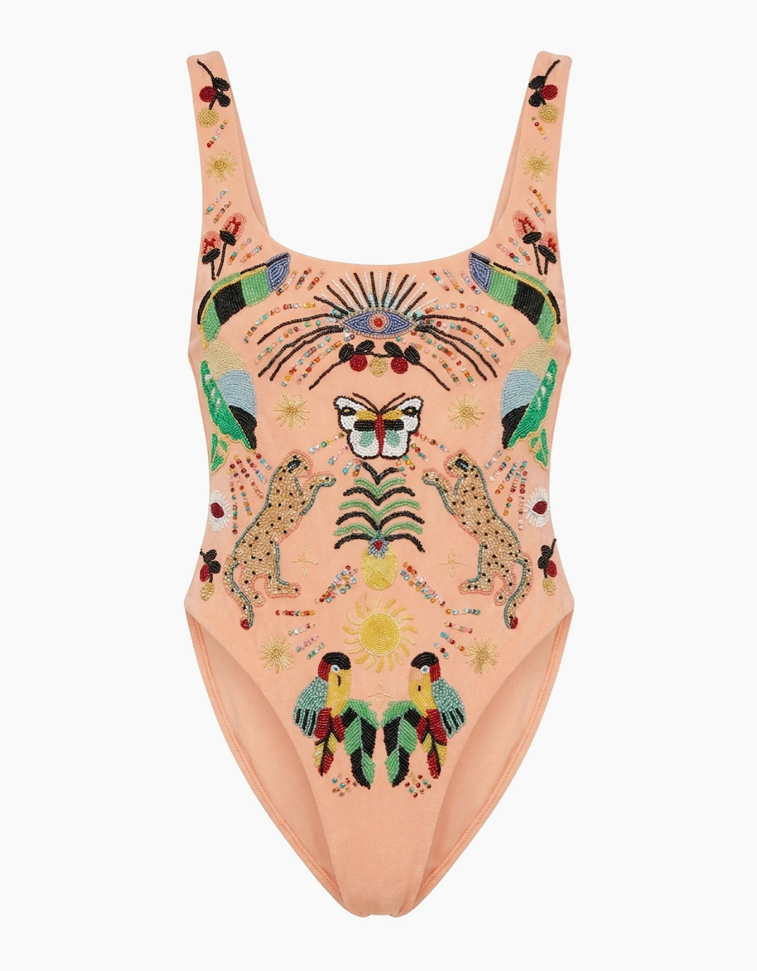Willow Hand Embroidered Swimsuit - Nude