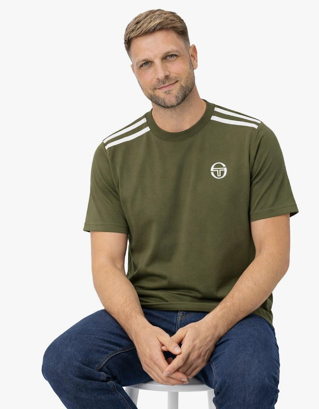 Locchi T-Shirt Dark Olive/Gardenia