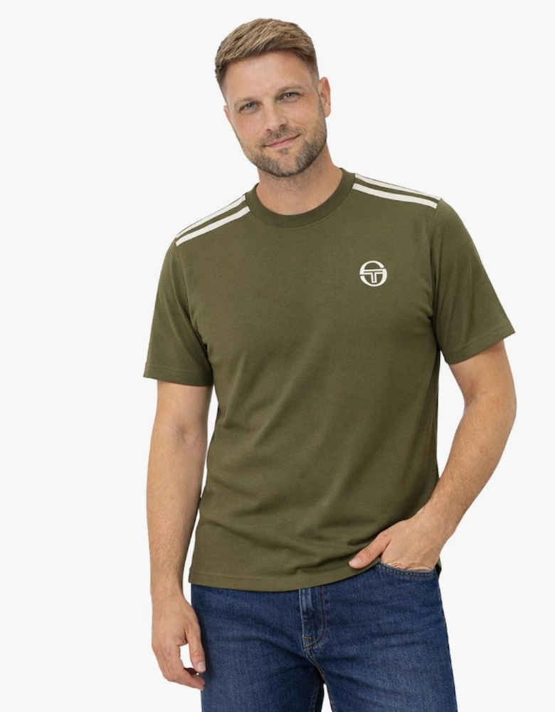 Locchi T-Shirt Dark Olive/Gardenia