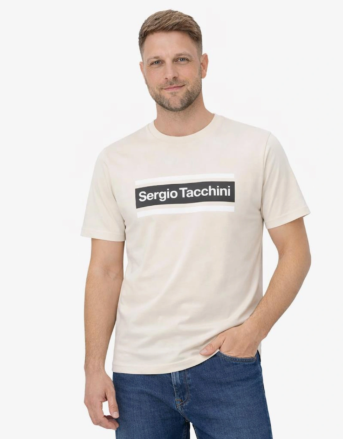 Lared T-Shirt Beige/White