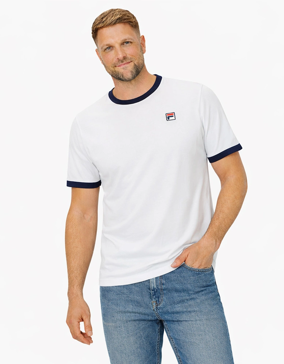 Marconi T-Shirt White/Navy