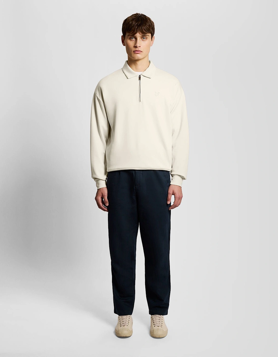1/4 Zip Collar Sweatshirt