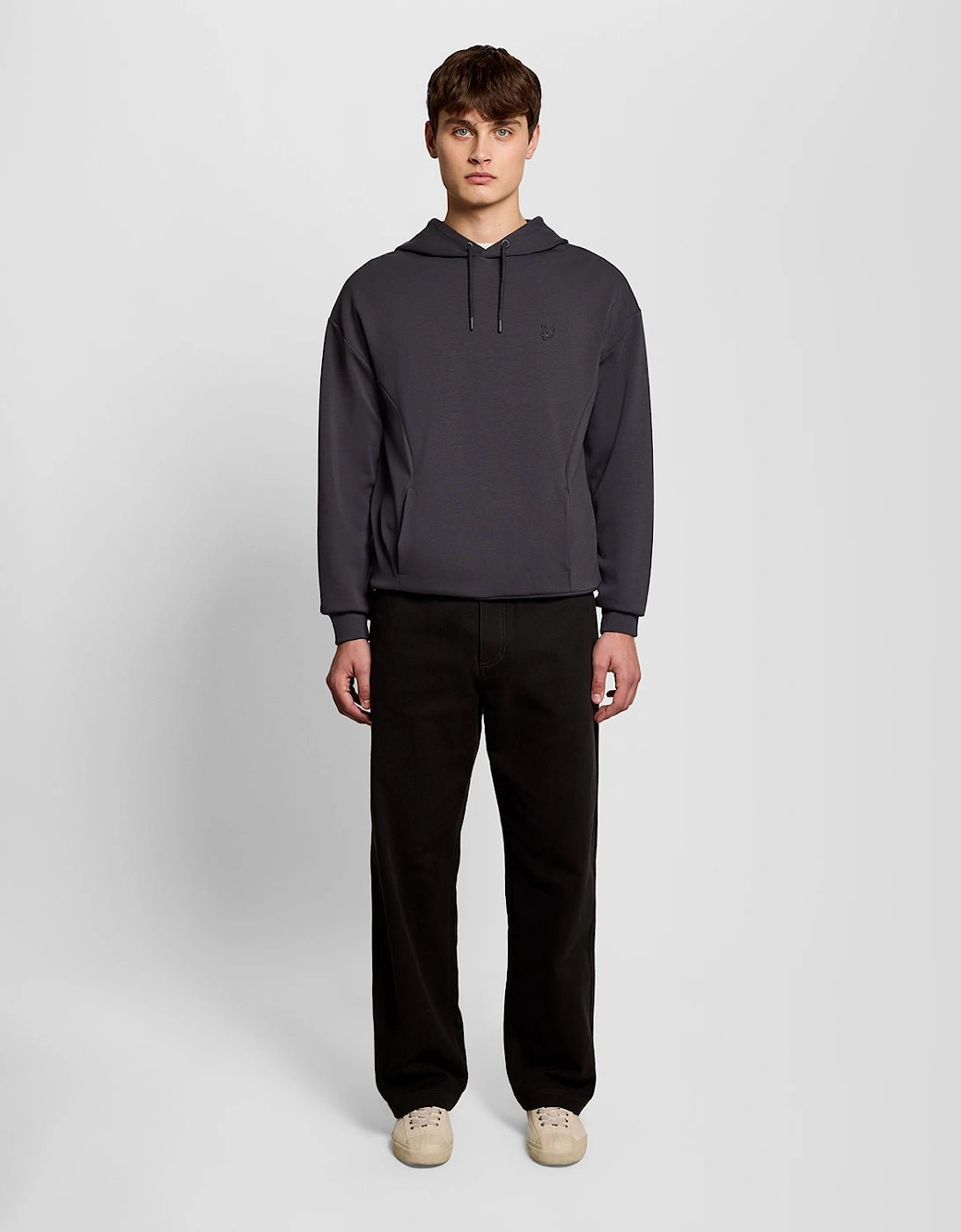 Lyle And Scott Men's Black Relaxed Hoodie  Xxl