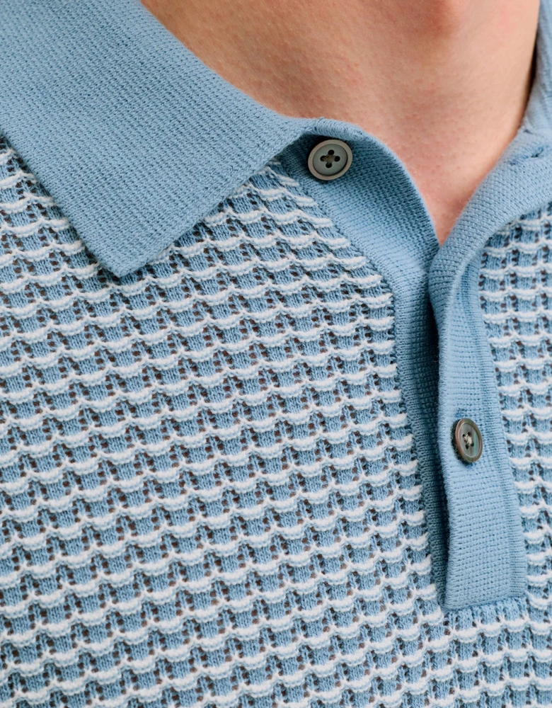 Knit Polo Short Sleeve Ashley Blue/Twist