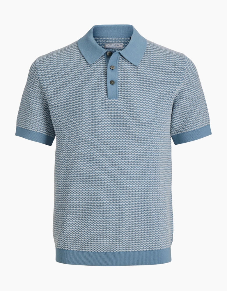 Knit Polo Short Sleeve Ashley Blue/Twist