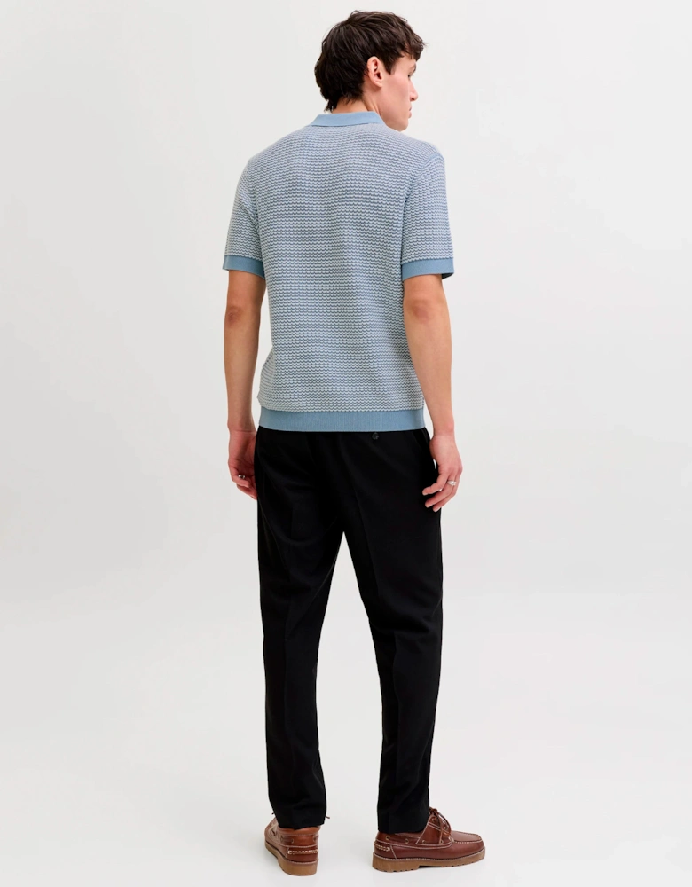 Knit Polo Short Sleeve Ashley Blue/Twist