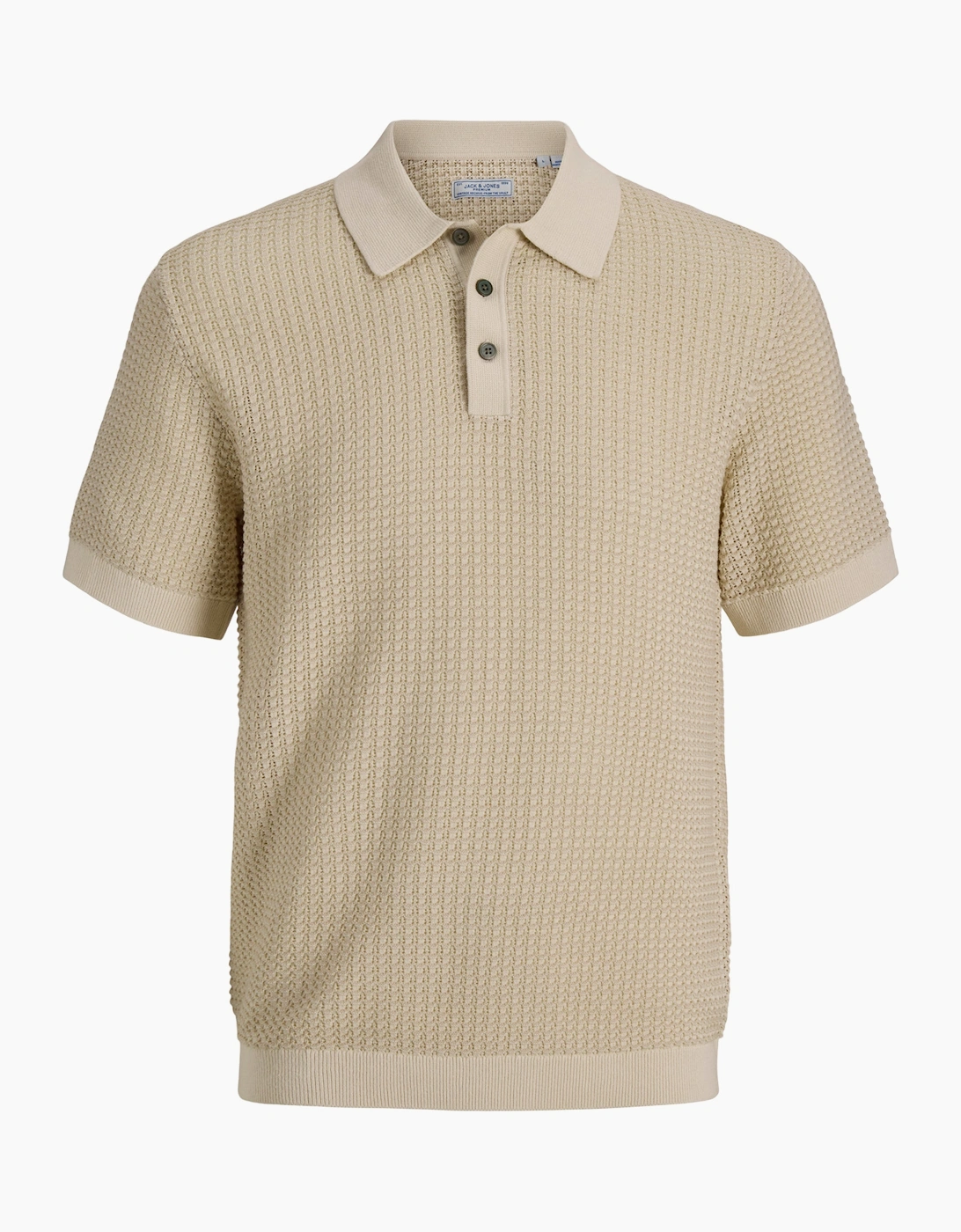 Knit Polo Short Sleeve Whitecap Gray/Twist, 6 of 5