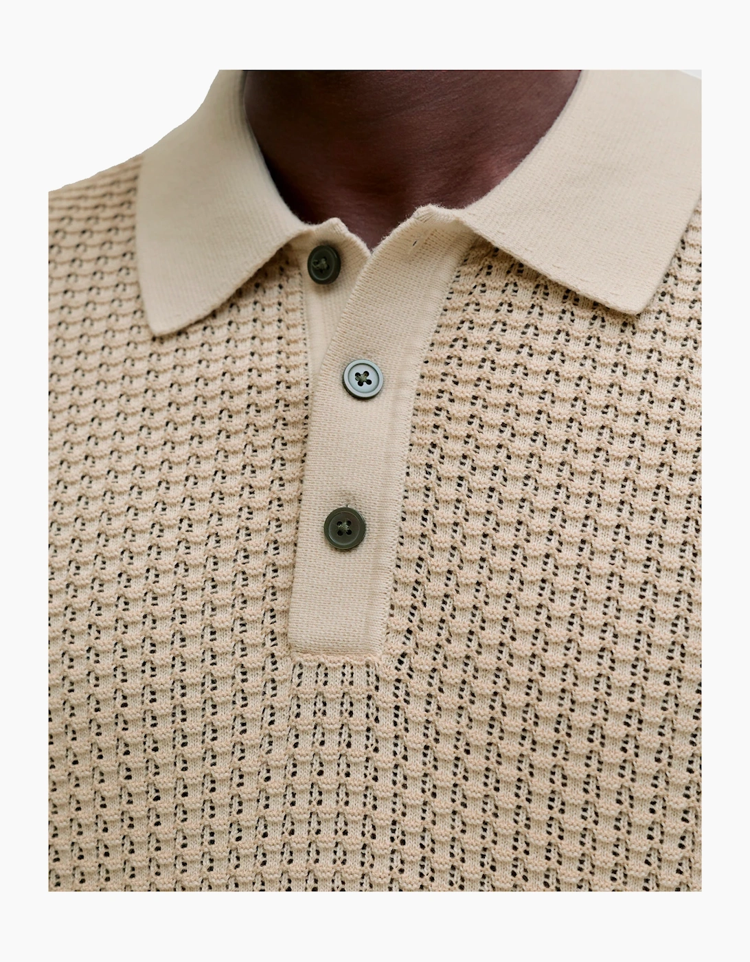 Knit Polo Short Sleeve Whitecap Gray/Twist