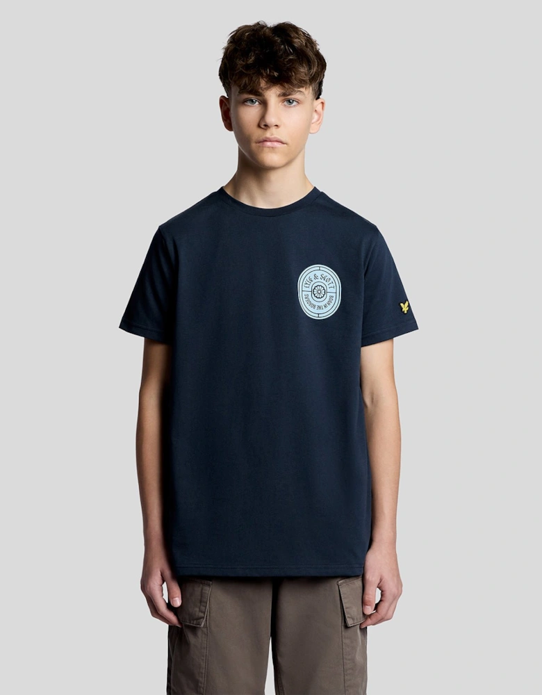 Graphic Badge Cotton T-Shirt