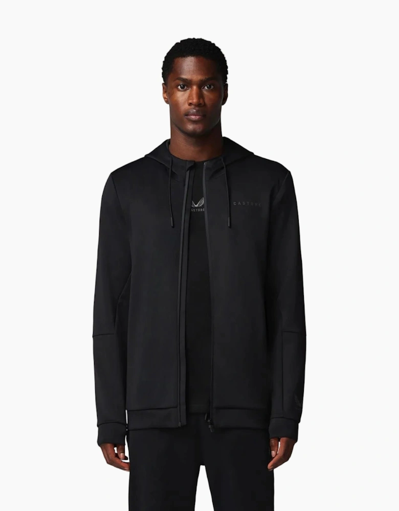 Flex Full Zip Men's Black Hooded Sweatshirt