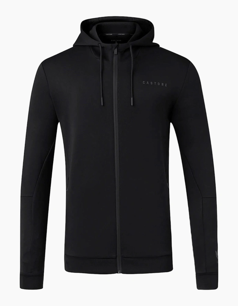 Flex Full Zip Men's Black Hooded Sweatshirt
