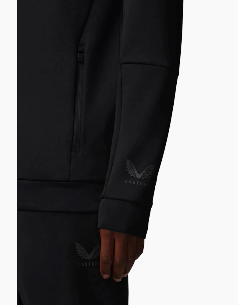 Flex Full Zip Men's Black Hooded Sweatshirt