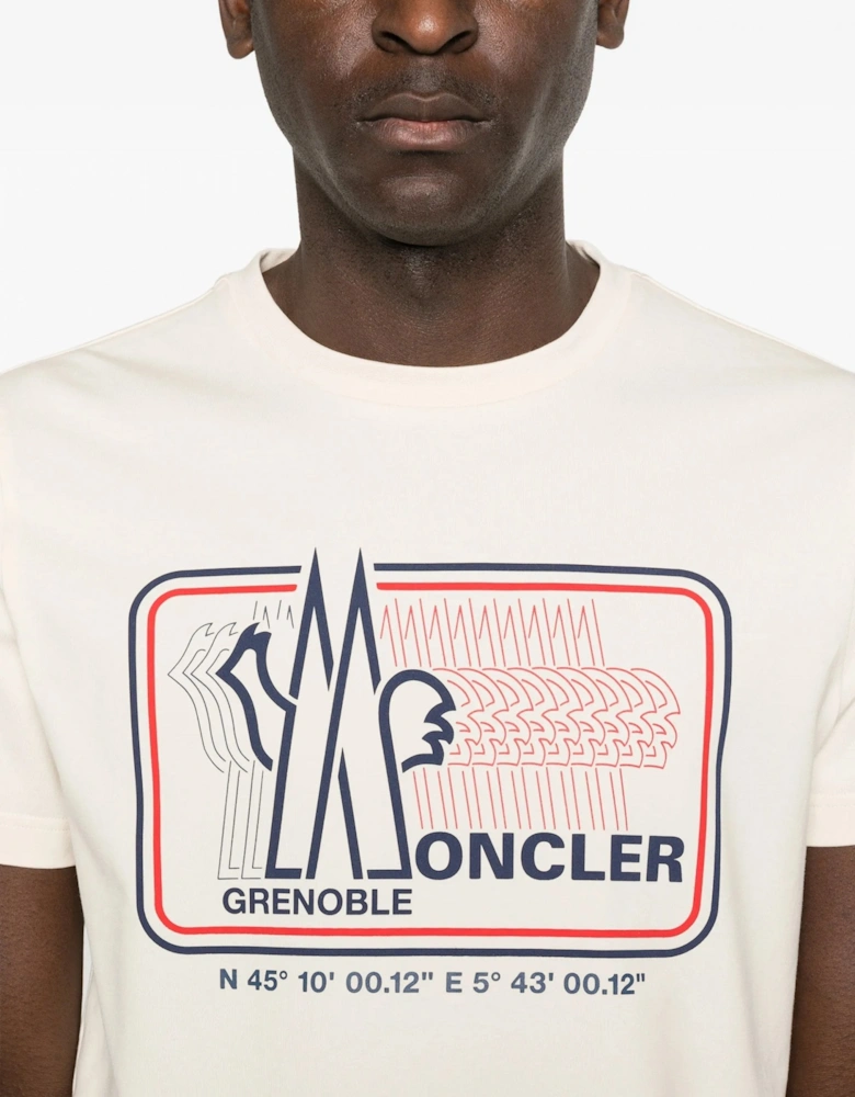 Text Branding T shirt Cream