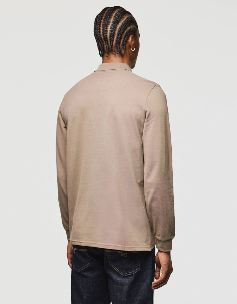 Dice Long Sleeve Polo Shirt