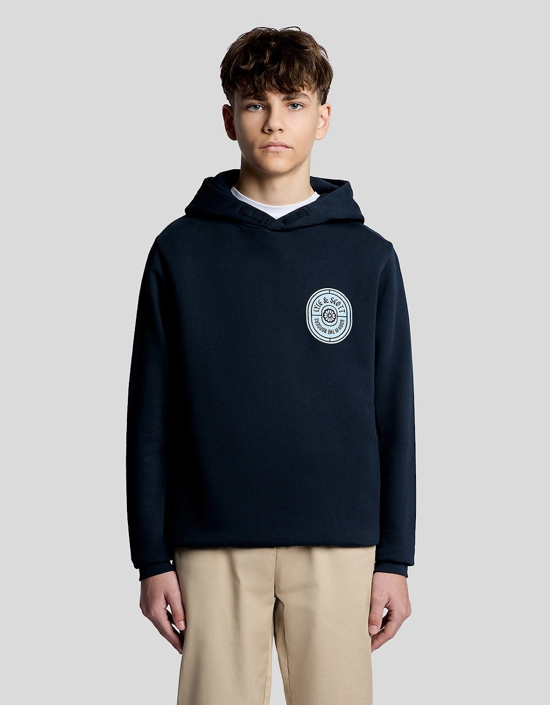 Graphic Badge Cotton Hoodie