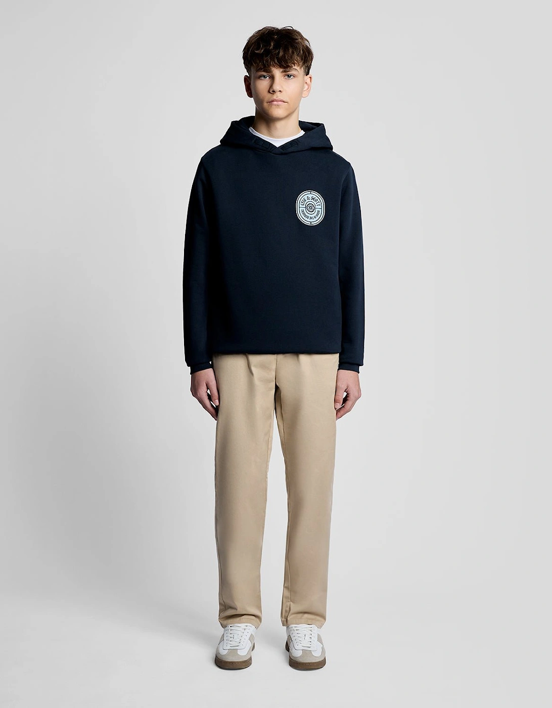 Graphic Badge Cotton Hoodie