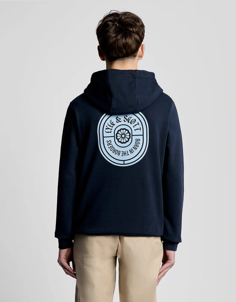 Graphic Badge Cotton Hoodie