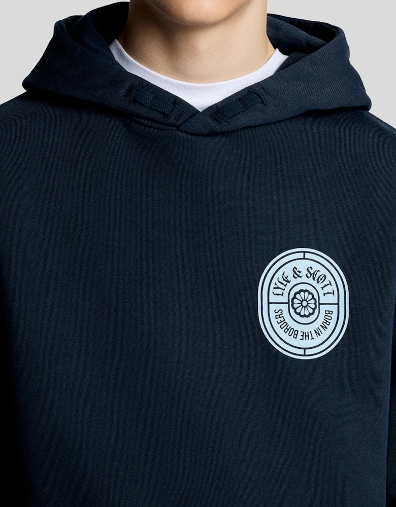 Graphic Badge Cotton Hoodie