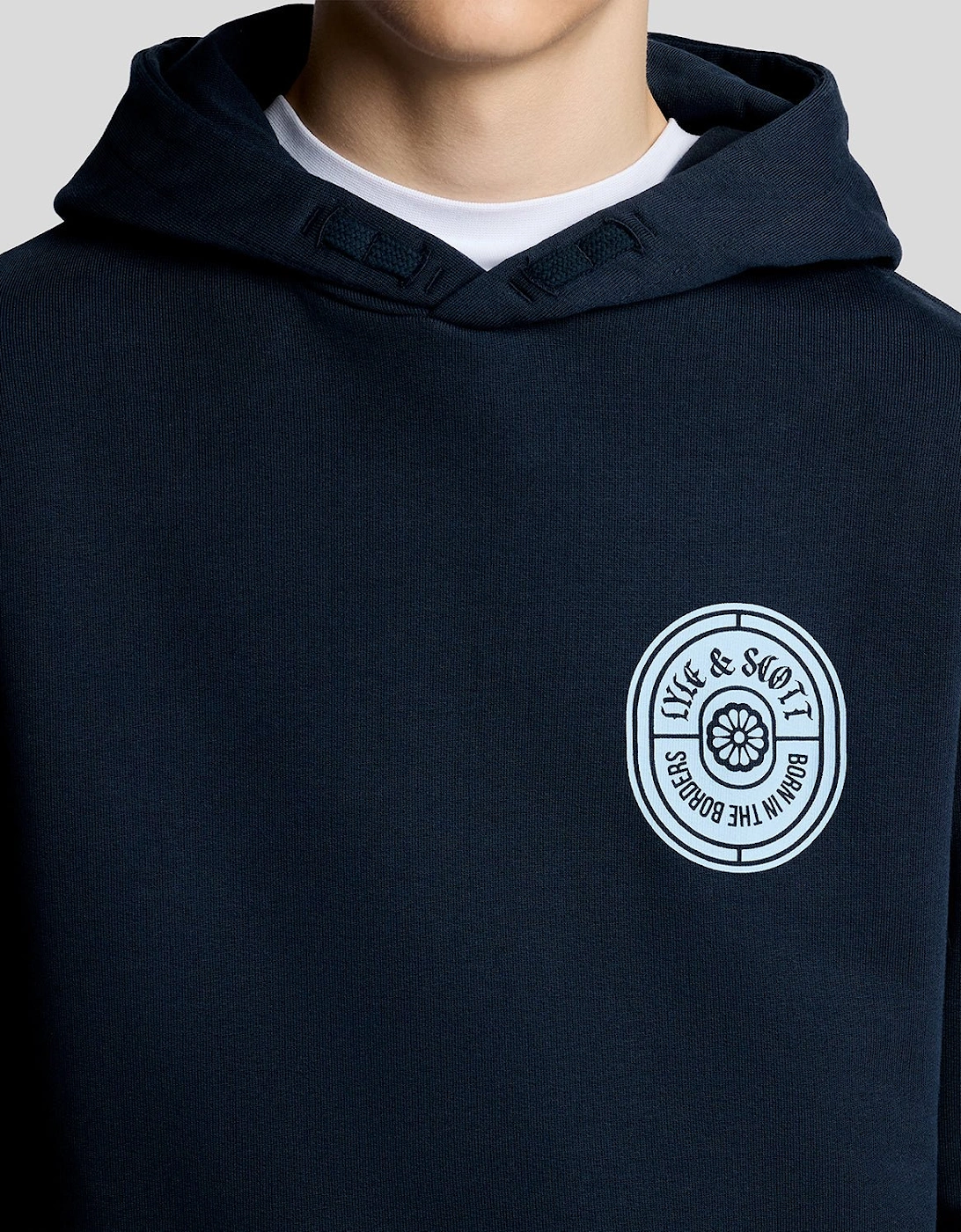 Graphic Badge Cotton Hoodie