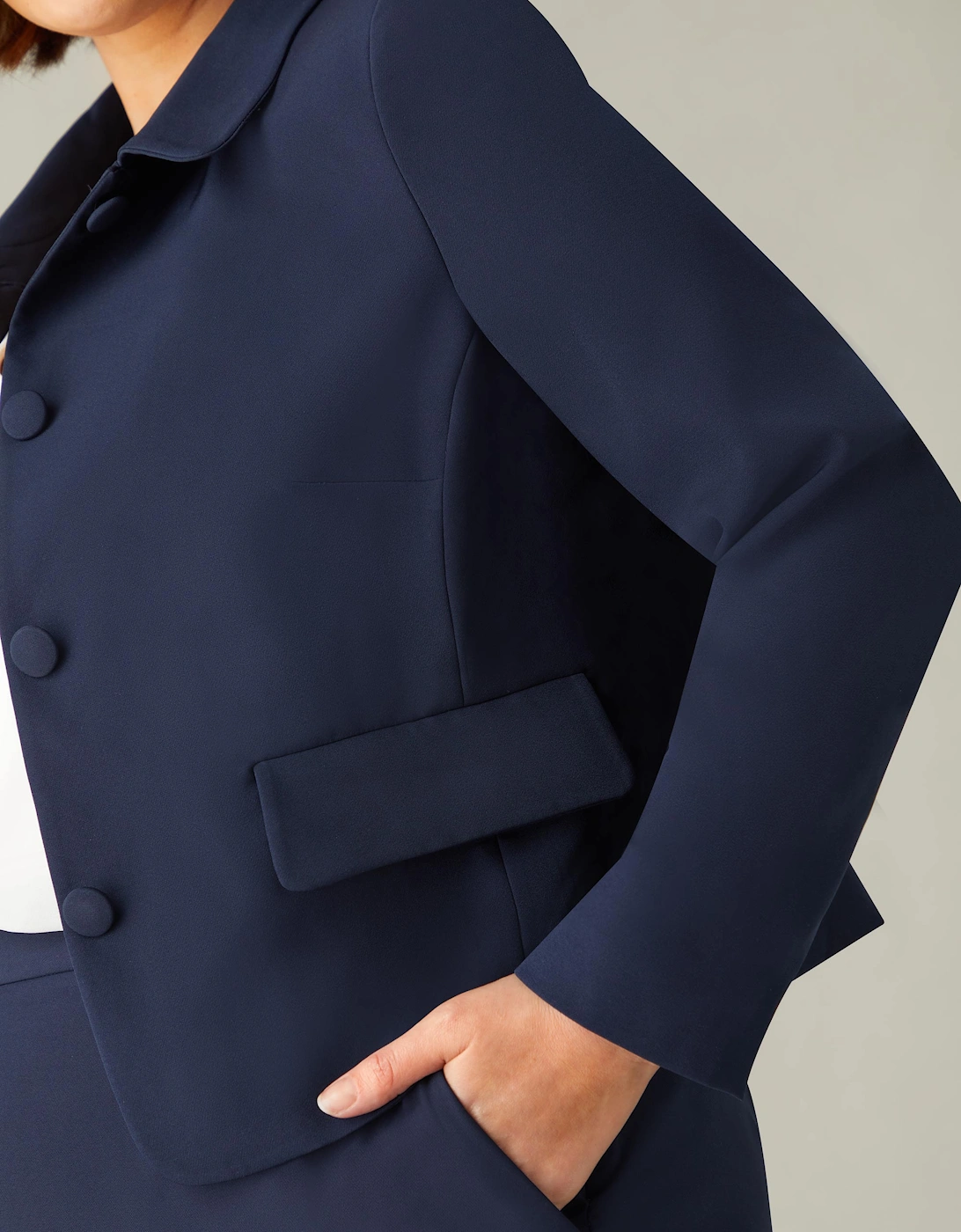 Navy Short Tailored Jacket