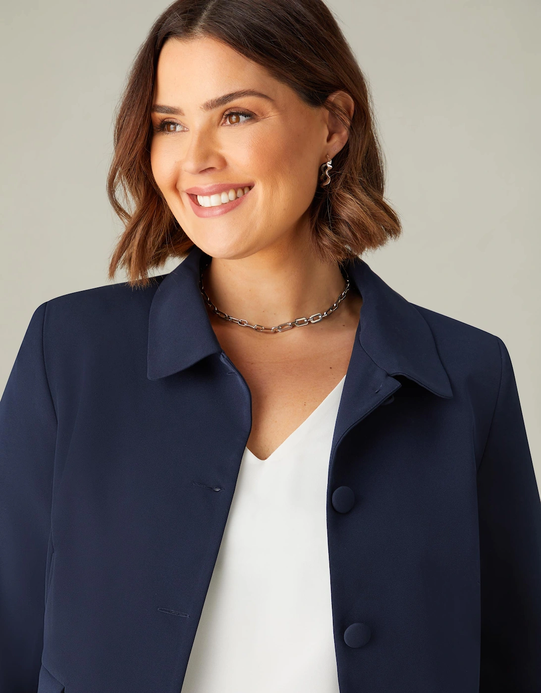 Navy Short Tailored Jacket