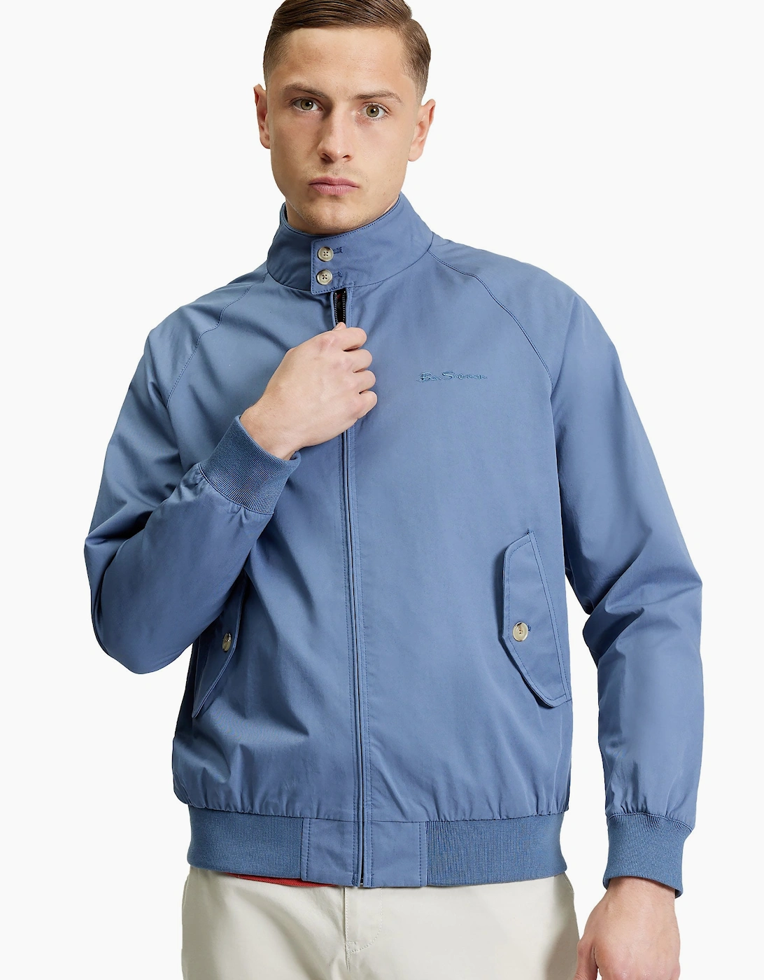 Ben Sherman Men's Blue Signature Harrington Jacket | Indigo  44 Xxlarge