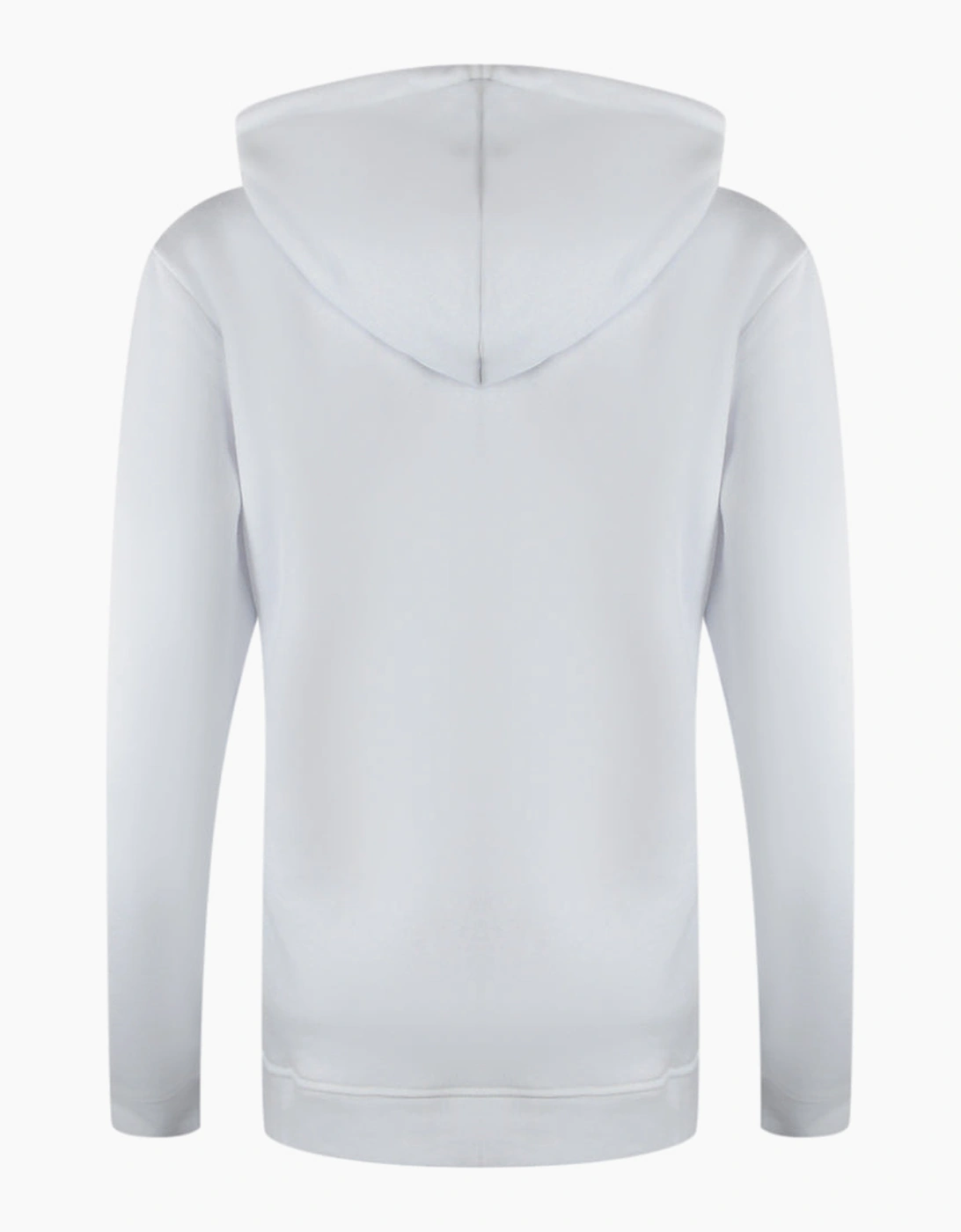 Love Moschino Small Red Heart Logo Zip White Hoodie