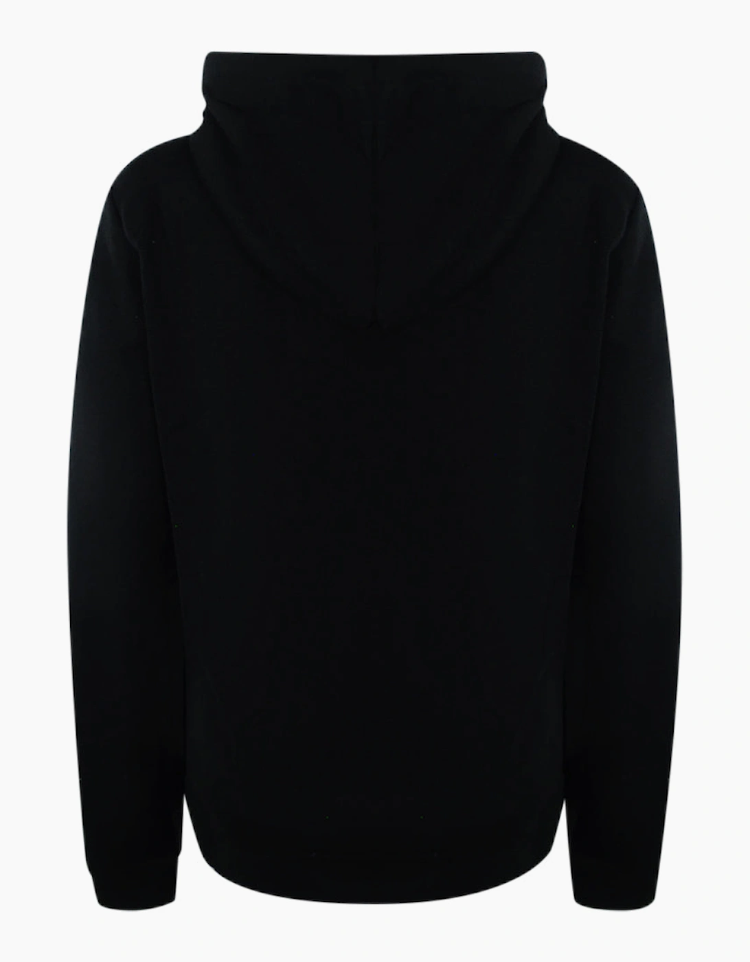 Love Moschino Silver Large Heart Logo Black Hoodie