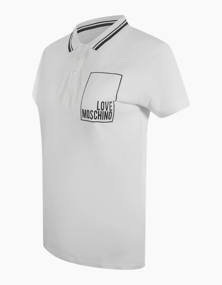 Small Box Logo White Polo Shirt