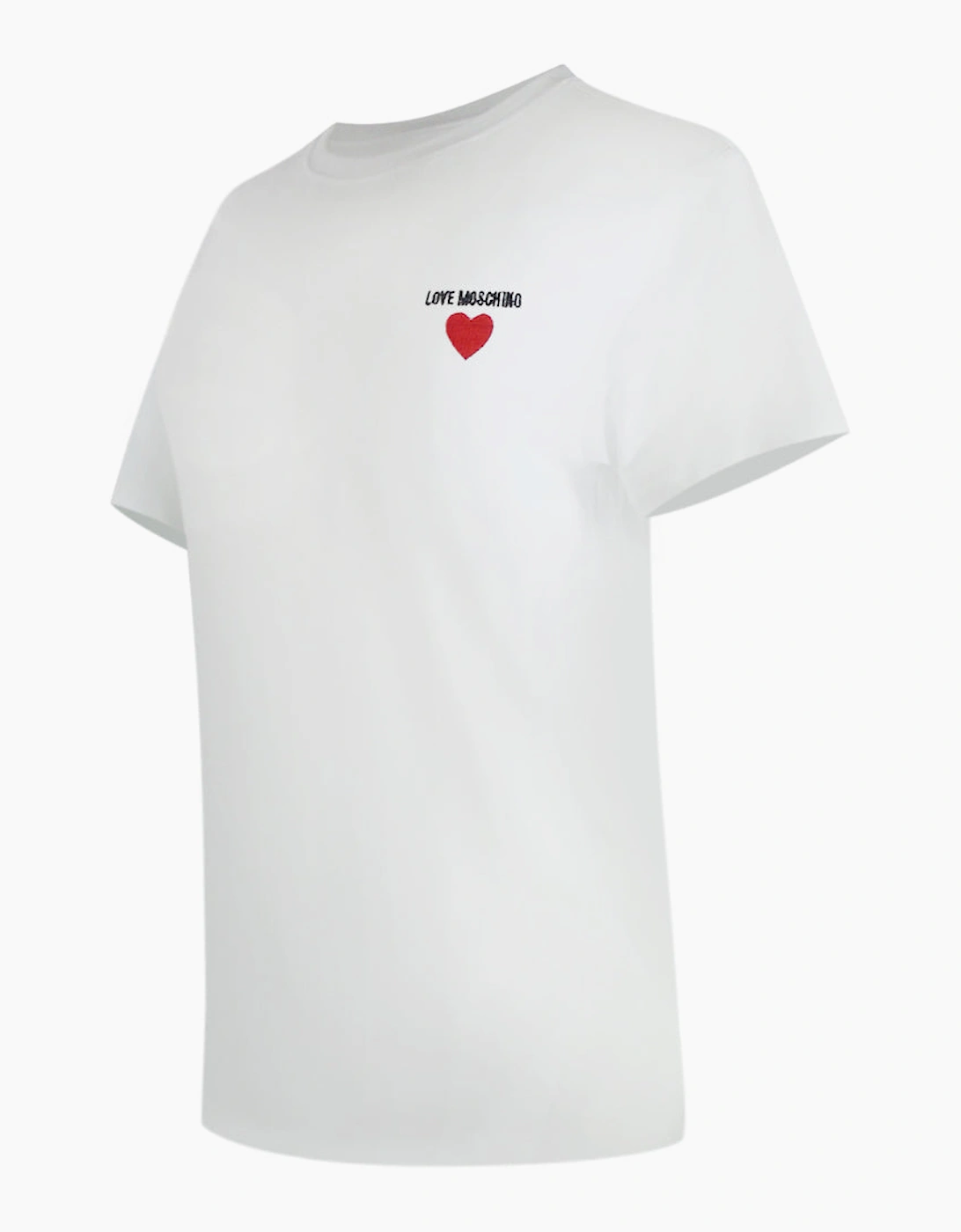 Small Heart Signature Logo White T-Shirt