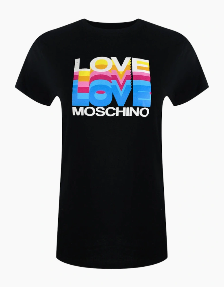 Layered Logo Black T-Shirt