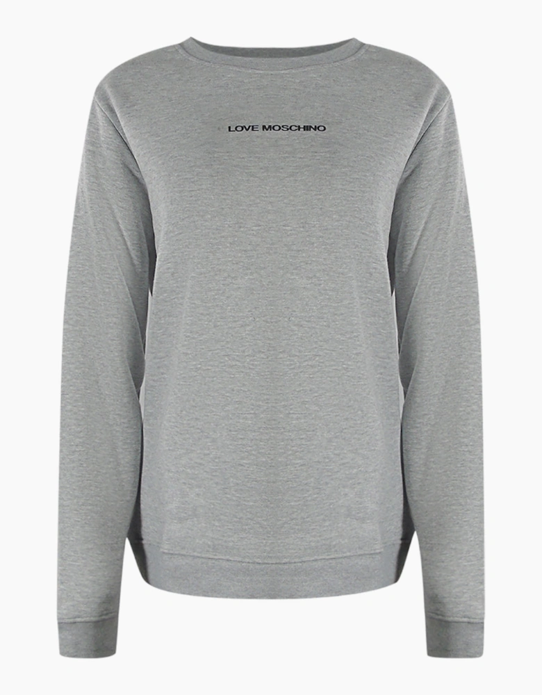 Love Moschino Small Logo Grey Sweatshirt