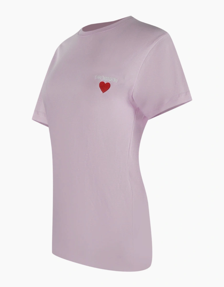 Small Heart Signature Logo Pink T-Shirt