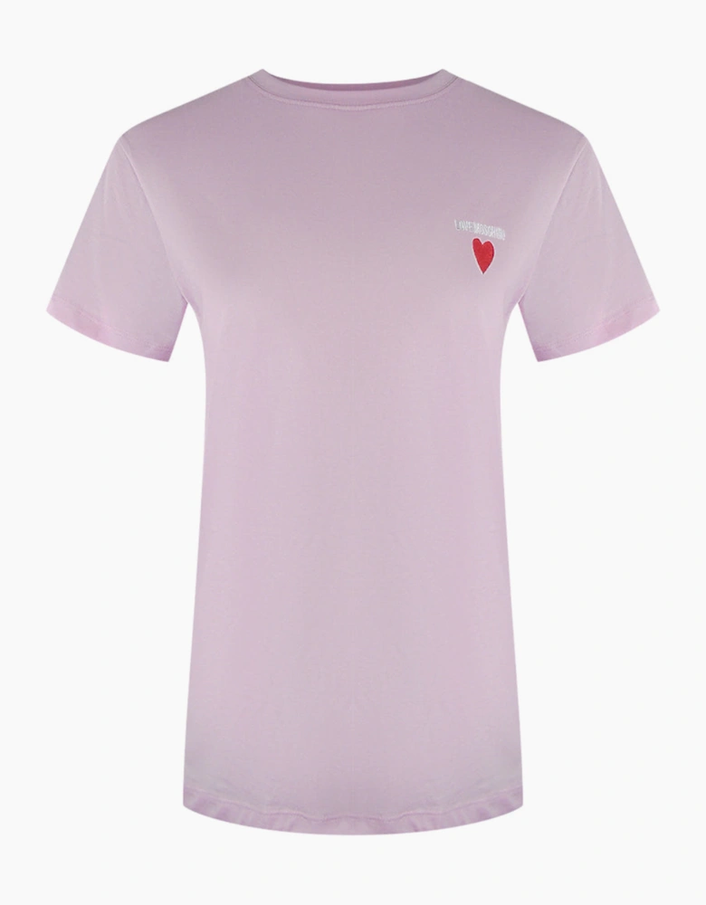 Small Heart Signature Logo Pink T-Shirt