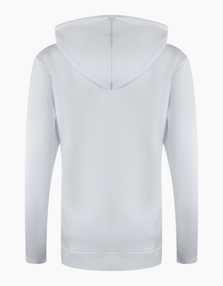 Love Moschino Small Bold Heart Logo White Zip Hoodie