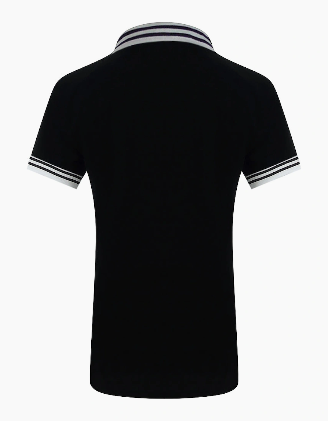 Love Moschino Silver Heart Logo Black Polo Shirt