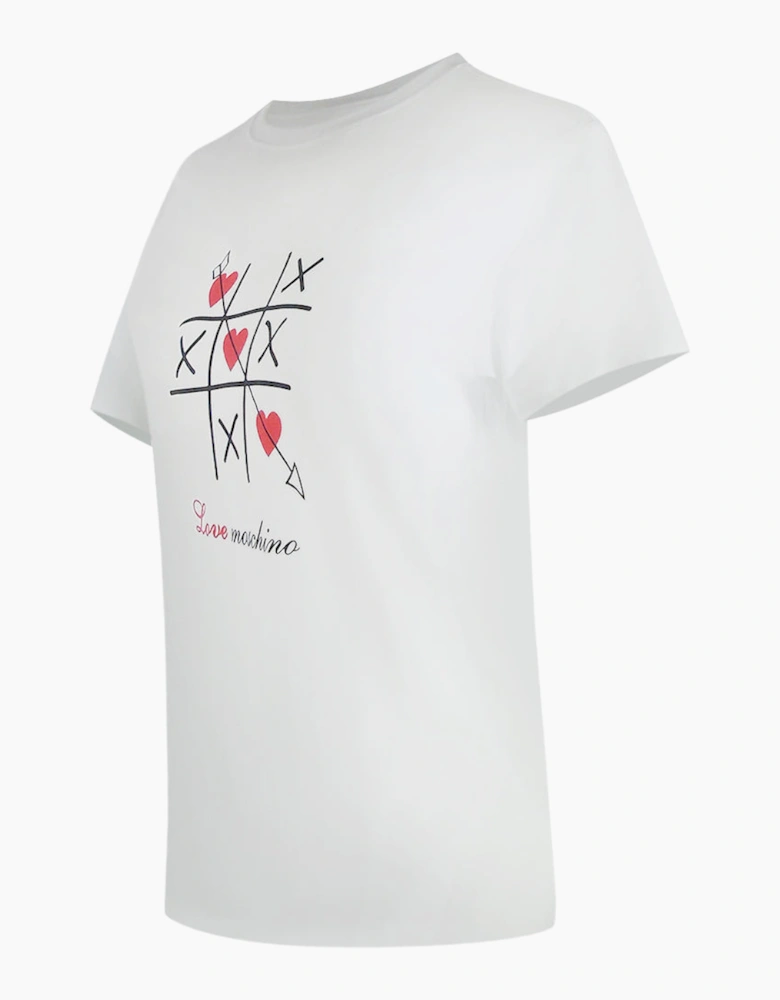 Tic-Tac-Toe Logo White T-Shirt