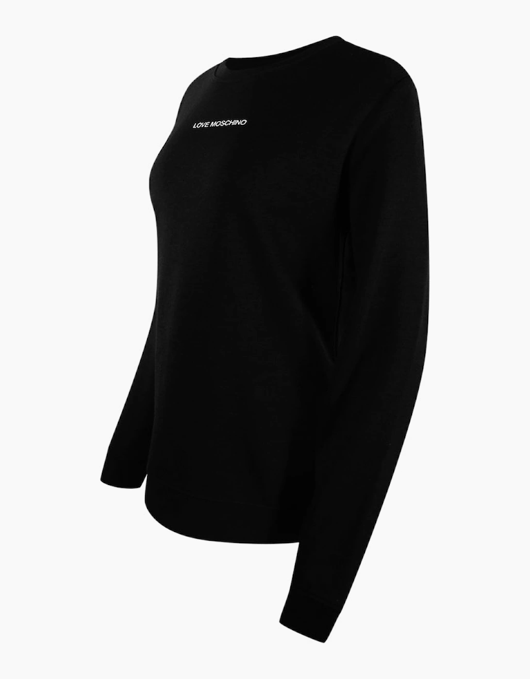 Love Moschino Small Logo Black Sweatshirt