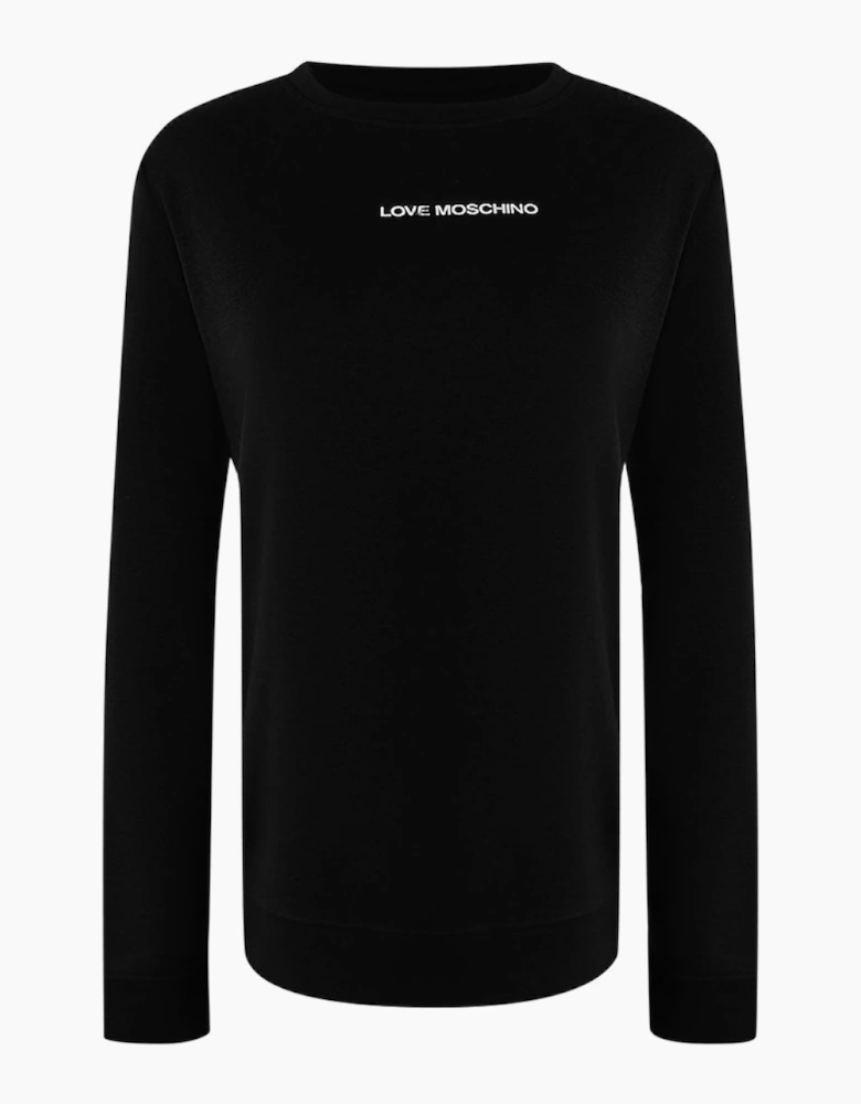 Love Moschino Small Logo Black Sweatshirt