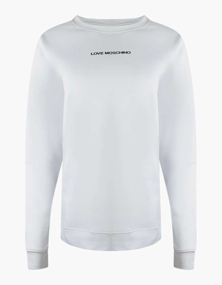Love Moschino Small Logo White Sweatshirt