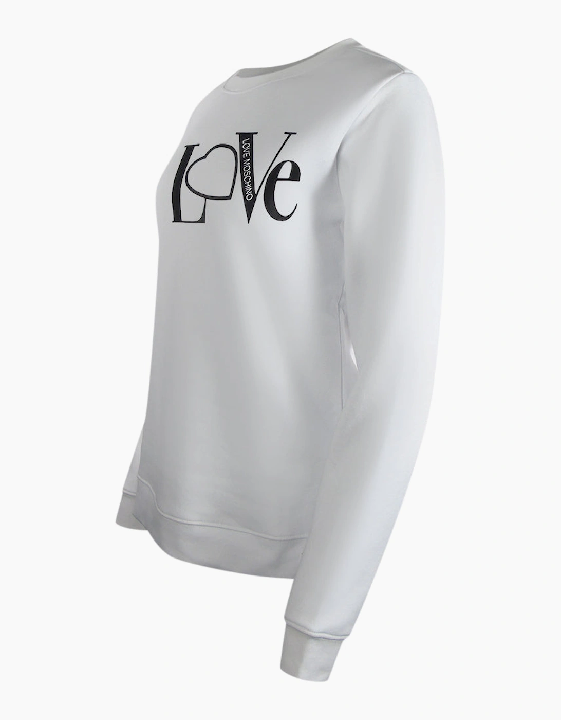 Love Moschino Bold Love Logo White Sweater