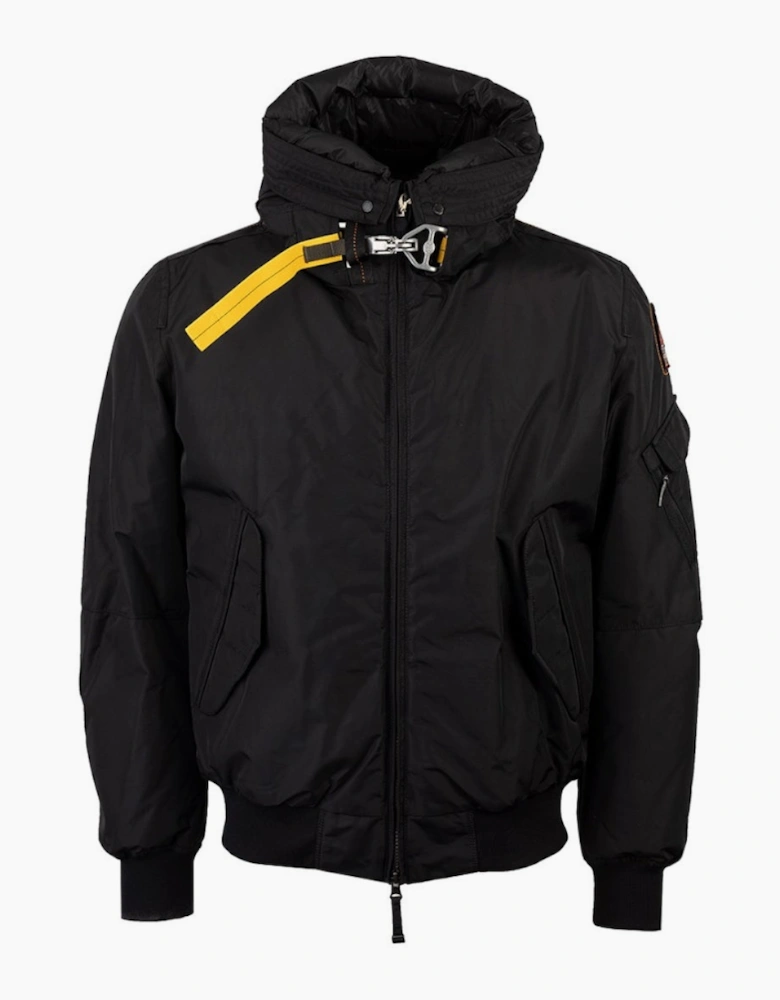 Gobi Core Black Hooded Bomber Jacket