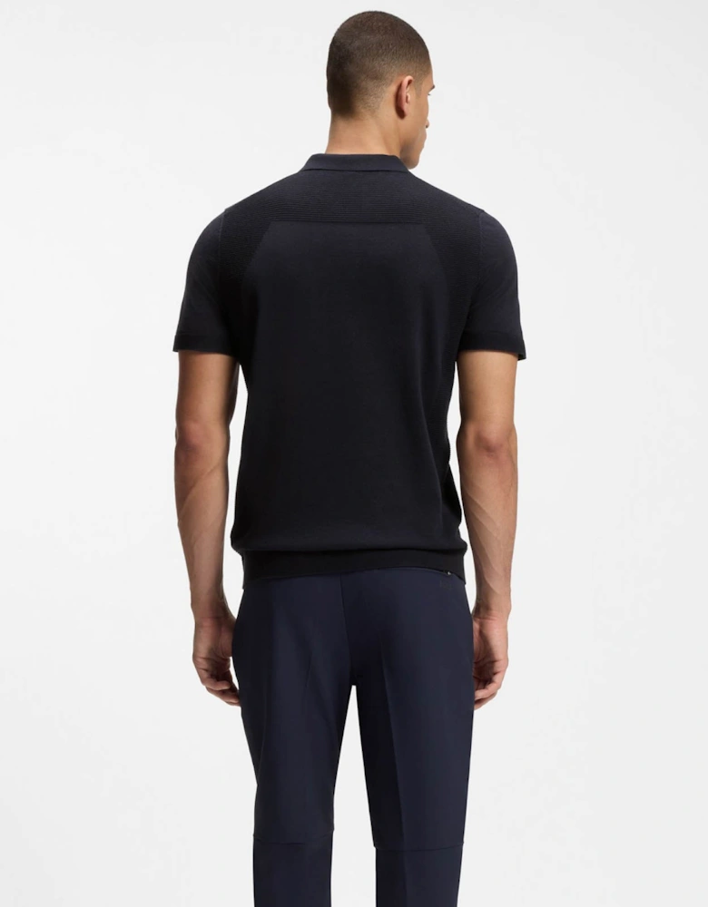 BOSS Green Momentum-Lite Mens Short Sleeve Polo Shirt - Dark Blue 402