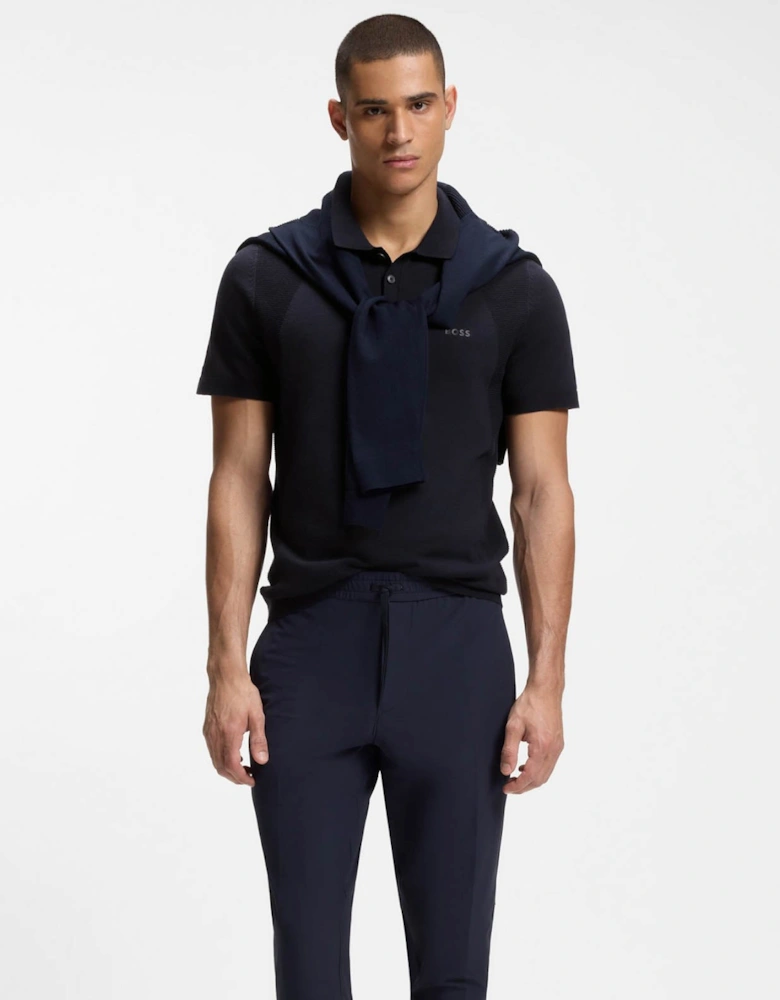BOSS Green Momentum-Lite Mens Short Sleeve Polo Shirt - Dark Blue 402
