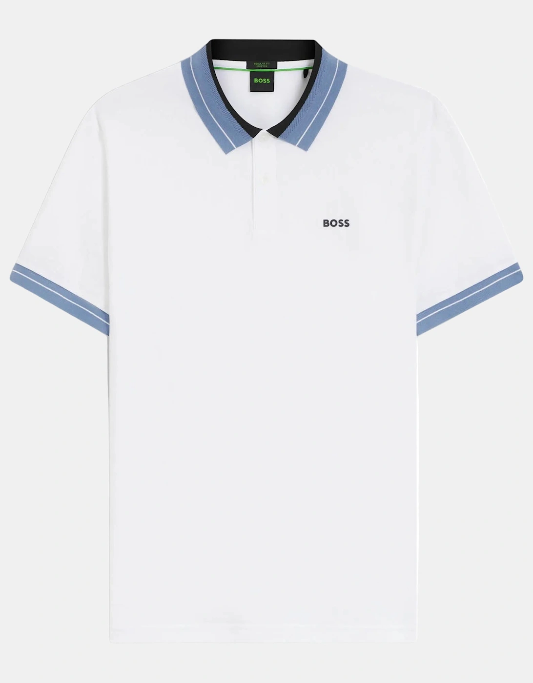 BOSS Green PL_Member Mens Short Sleeve Polo Shirt - White 100, 2 of 1