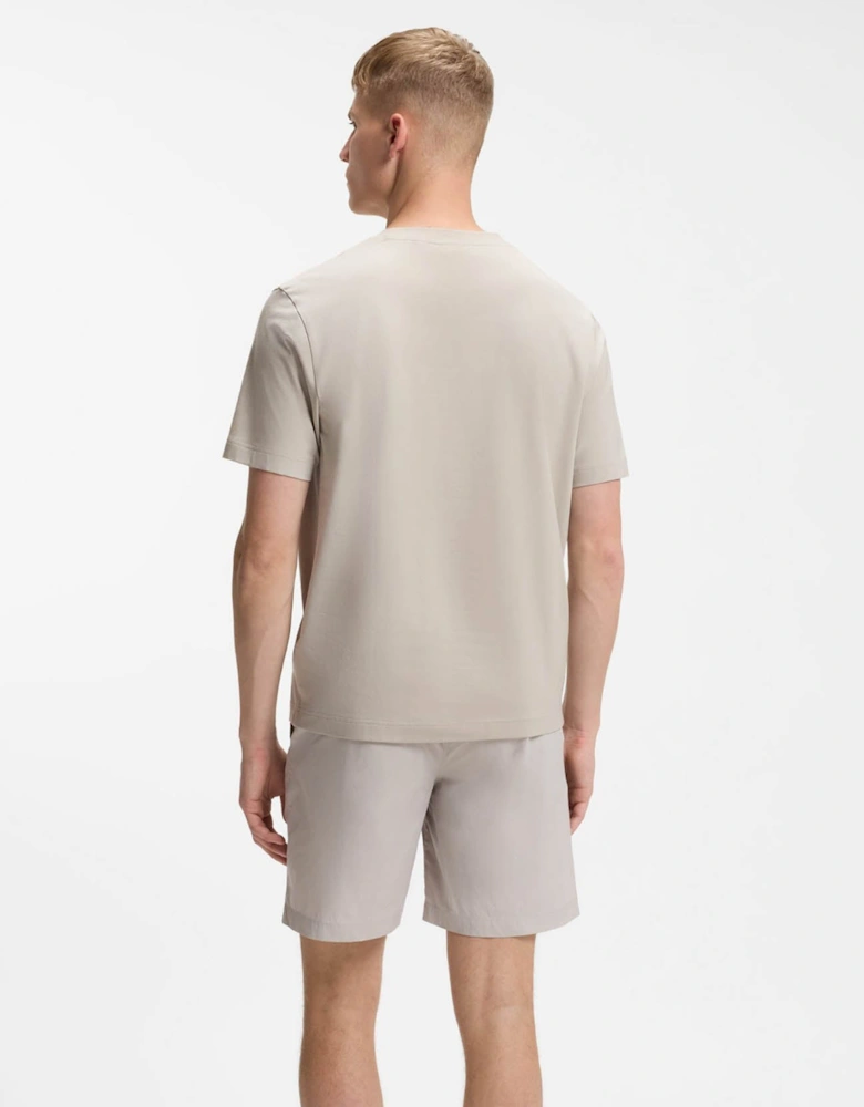 BOSS Orange TChup Mens Crew Neck Small Logo T-Shirt - Open Grey 070