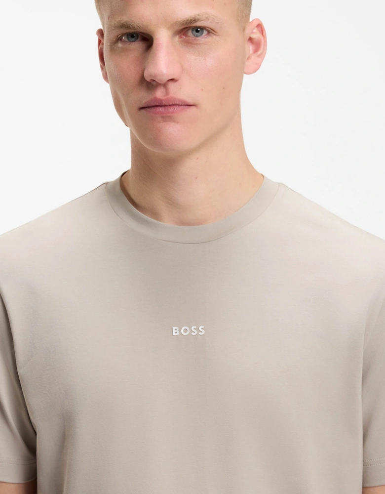 BOSS Orange TChup Mens Crew Neck Small Logo T-Shirt - Open Grey 070