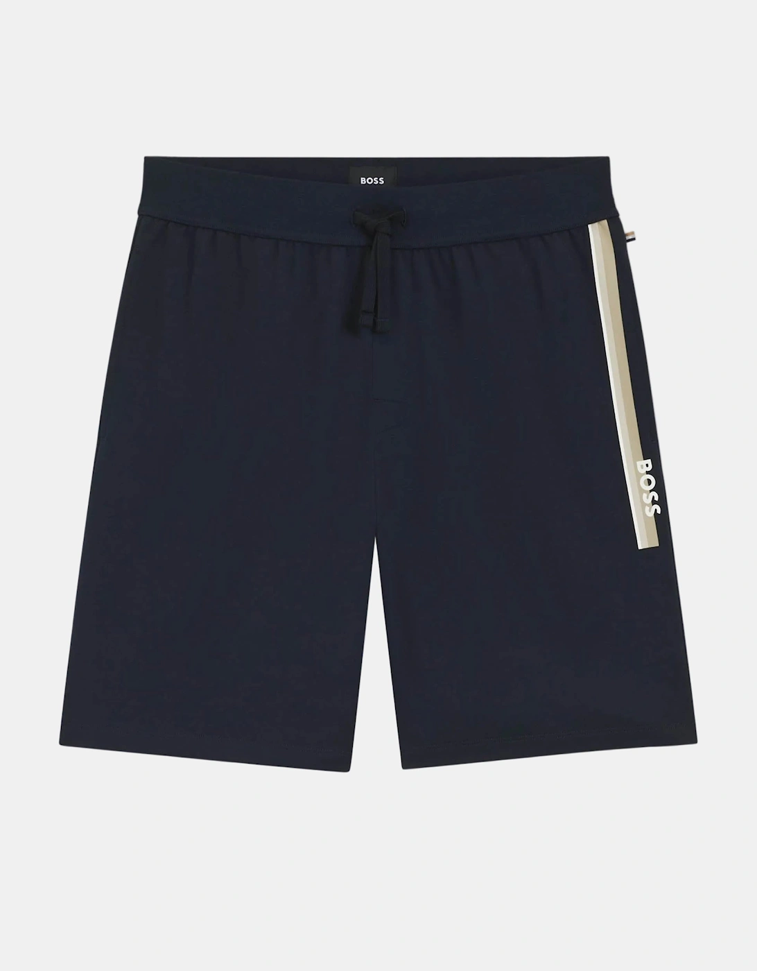 BOSS Orange Authentic Mens Loungewear Shorts with Stripe and Logo - Dark Blue 405, 2 of 1