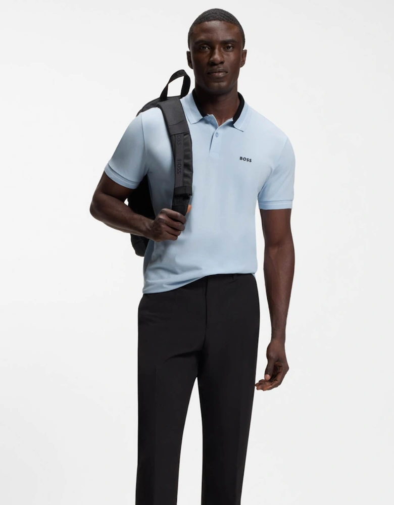 BOSS Green PL_Member Mens Short Sleeve Polo Shirt - Open Blue 460